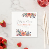 Baby in Bloom Niedlich Peach Garden Rustikal Serviette (Beispiel)