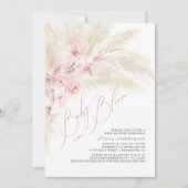 Baby in Bloom Pampas Grass Baby Girl Shower Einladung (Vorderseite)