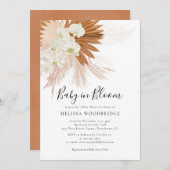 Baby in Bloom Pampas Grass Fall Dusche Einladung (Vorne/Hinten)