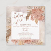 Baby in Bloom Pampas Grass Hydrangea Buchanfrage Begleitkarte (Vorderseite)