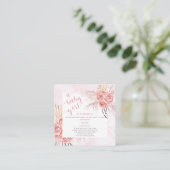 Baby in Bloom Pampas Grass Pink Roses Buchanfrage Begleitkarte (Stehend Vorderseite)