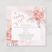 Baby in Bloom Pampas Grass Pink Roses Buchanfrage Begleitkarte (Vorderseite)
