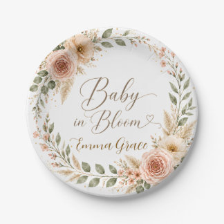 Baby in Bloom-Papierteller Pappteller
