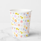 Baby in Bloom Pastel Floral Retro Baby Dusche Pappbecher (Rückseite)