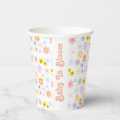 Baby in Bloom Pastel Floral Retro Baby Dusche Pappbecher (Rechts)