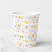 Baby in Bloom Pastel Floral Retro Baby Dusche Pappbecher (Vorderseite)
