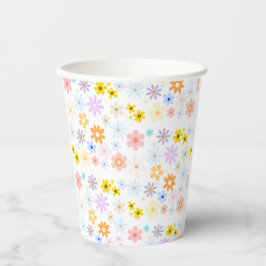 Baby in Bloom Pastel Floral Retro Baby Dusche Pappbecher