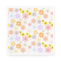 Baby in Bloom Pastel Floral Retro Baby Dusche
