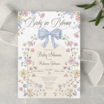 Baby In Bloom Pastell-Wildblumen-Baby-Party