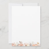 Baby in Bloom Peach Floral Baby Dusche Einladung (Rückseite)