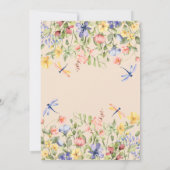 Baby in Bloom Peach Wildblume Kinderdusche Einladung (Rückseite)