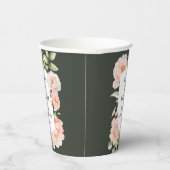 Baby in Bloom Pink Aquarell Blumenspülung Pappbecher (Rechts)