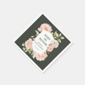 Baby in Bloom Pink Aquarell Blumenspülung Serviette (Ecke)