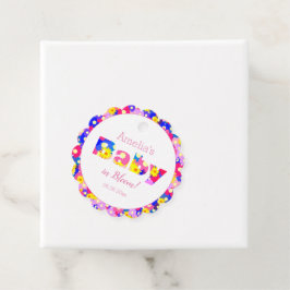 Baby in Bloom Pink Babydusche Geschenkanhänger