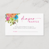 Baby in Bloom Pink Babydusche Windelwanne Begleitkarte (Vorderseite)