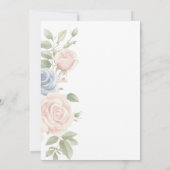 Baby in Bloom Pink Blue Floral Baby Dusche Einladung (Rückseite)