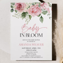 Baby in Bloom Pink Blume Baby Dusche