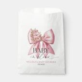 Baby in Bloom Pink Blumenknecht Baby Dusche Geschenktütchen (Vorderseite)