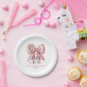 Baby in Bloom Pink Blumenknecht Baby Dusche Pappteller (Party)