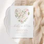 Baby in Bloom Pink Blumenstrauß Mädchen Kinderdusc Einladung