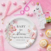 BABY IN BLOOM PINK BLUSH WATERCOLOR MEADOSE BLUME PAPPTELLER (Party)