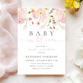 Baby in Bloom Pink Blütendusche Einladung