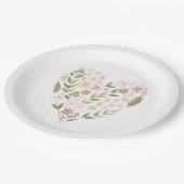 Baby in Bloom Pink Blütendusche Pappteller (Schrägansicht)