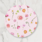 Baby in Bloom Pink Bow Baby Dusche Danke Geschenkanhänger (Rückseite)