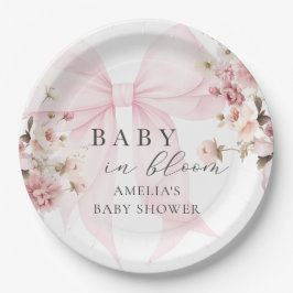 Baby in Bloom Pink Bow Baby Duschpapier Teller