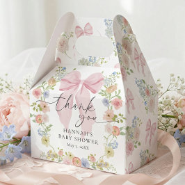 Baby in Bloom Pink Bow Baby Shower Geschenkschachtel