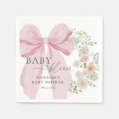 Baby in Bloom Pink Bow Babydusche Serviette (Vorderseite)