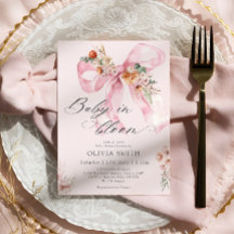 Baby in Bloom Pink Bow Bloral Baby Dusche