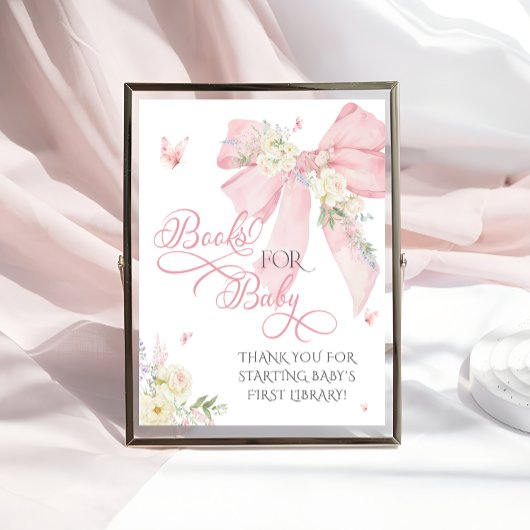 Baby in Bloom Pink Bow Blumenbücher für Baby Poster