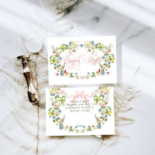 Baby in Bloom Pink Bow Floral Girl Babydusche Begleitkarte