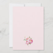 Baby in Bloom Pink Bow Kinderdusche Einladung (Rückseite)