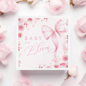 Baby in Bloom Pink Bow Napkins Serviette