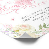 Baby in Bloom Pink Bow Wie groß ist Mama's Bauch Poster (Ecke)
