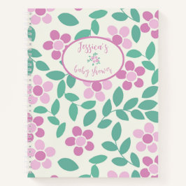 Baby in Bloom Pink Daisies Baby Shower Notebook Notizblock