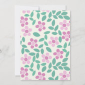 Baby in Bloom Pink Daisies Babydusche Einladung (Rückseite)