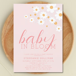 Baby in Bloom Pink Daisy Baby Shower Einladung