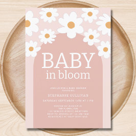 Baby in Bloom Pink Daisy Baby Shower Einladung