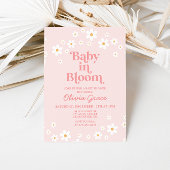 Baby in Bloom Pink Daisy Kinderdusche Einladung