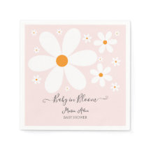 Baby in Bloom Pink Daisy Kinderdusche Einladung