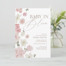 Baby In Bloom Pink Floral Baby Shower