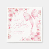Baby in Bloom Pink Floral Napkins  Serviette (Vorderseite)