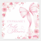 Baby in Bloom Pink Floral Stickers  (Vorderseite)