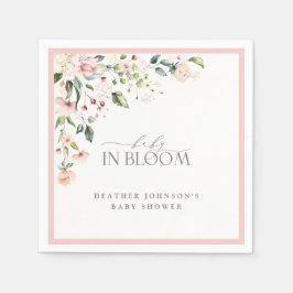 Baby in Bloom Pink Girl Aquarell Blume Dusche Serviette