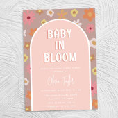 Baby in Bloom Pink Girl Babydusche Einladung