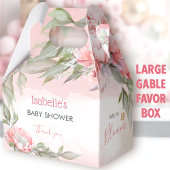 Baby in Bloom Pink Girl Dusche große Gabel Geschenkschachtel