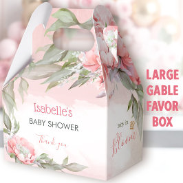 Baby in Bloom Pink Girl Dusche große Gabel Geschenkschachtel